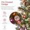 Best Choice Products Pre-Lit Partially Flocked Pencil Christmas Tree w/ 2-in-1 Multicolor Lights